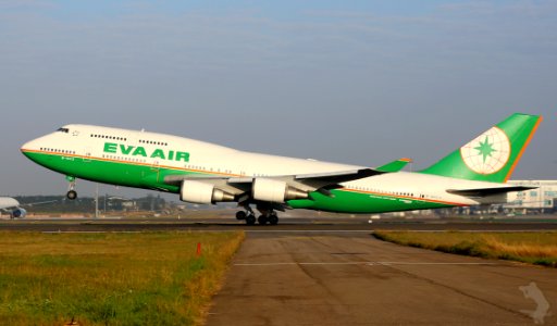 Eva Air Airliner At Take-off