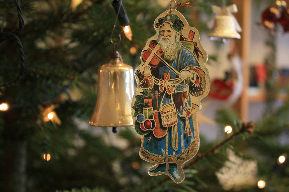 Bell christmas ornaments christmas card