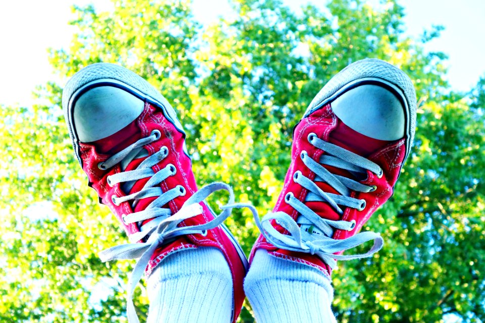 White And Red Sneakers photo