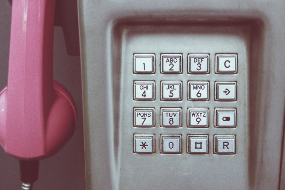 Pink And Gray Telephone