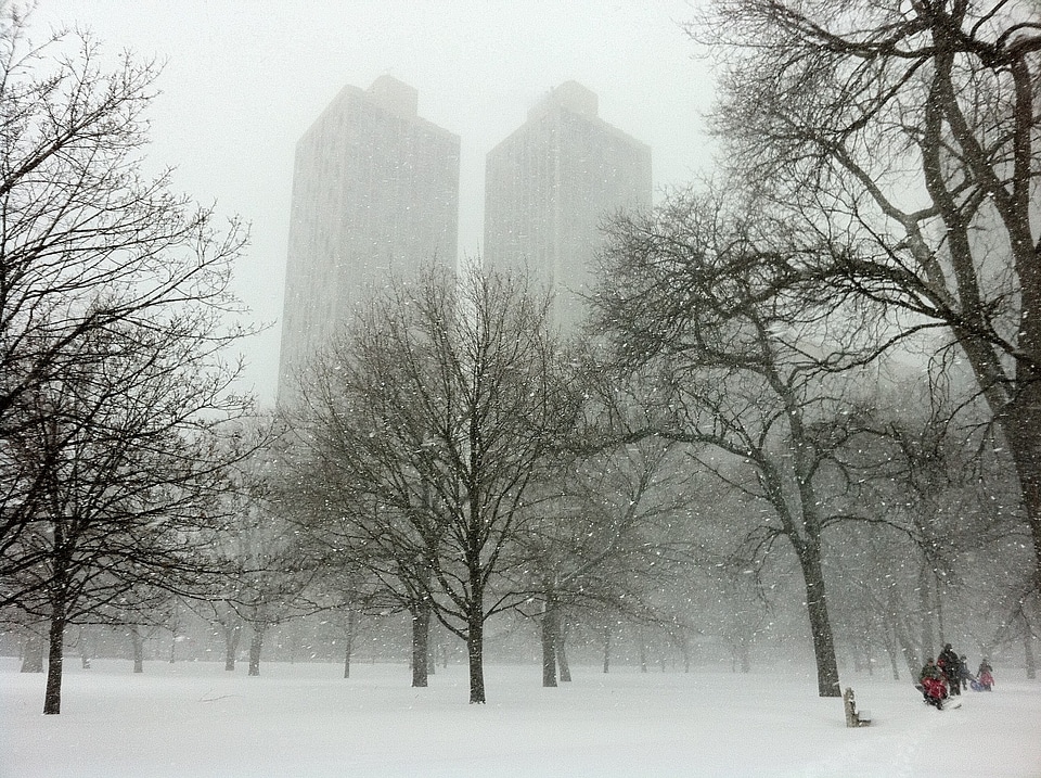 Cities winter snow photo