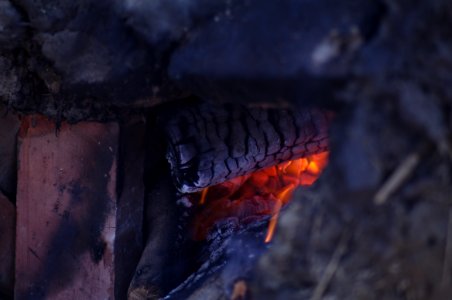 Close Up Of Wood Fire
