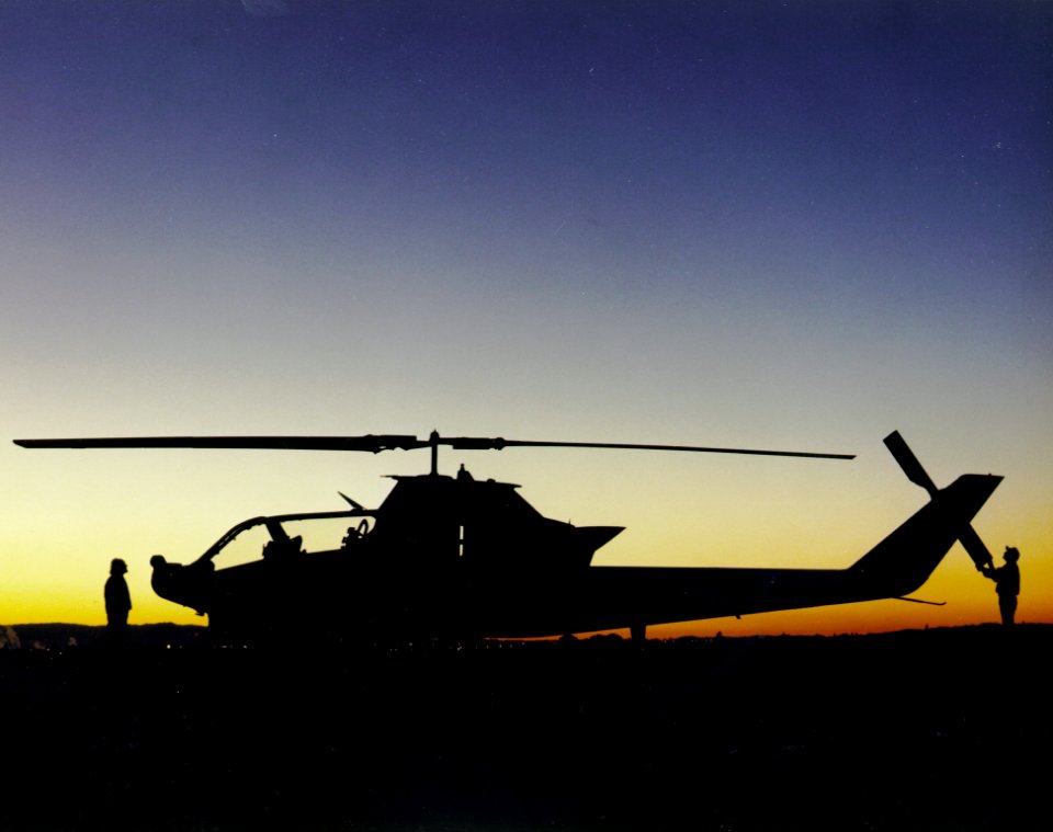 Cobra Helicopter At Sunrise