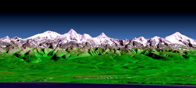 3-D Perspective Kamchatka Peninsula Russia photo