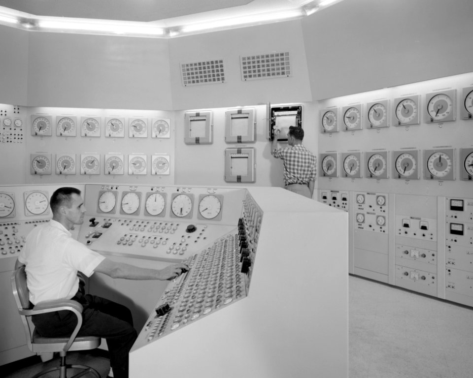 Bill Fecych And Don Johnson In Control Room In 1959