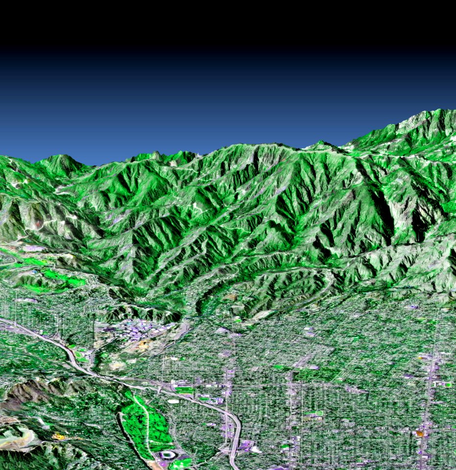 3-D Perspective Pasadena California