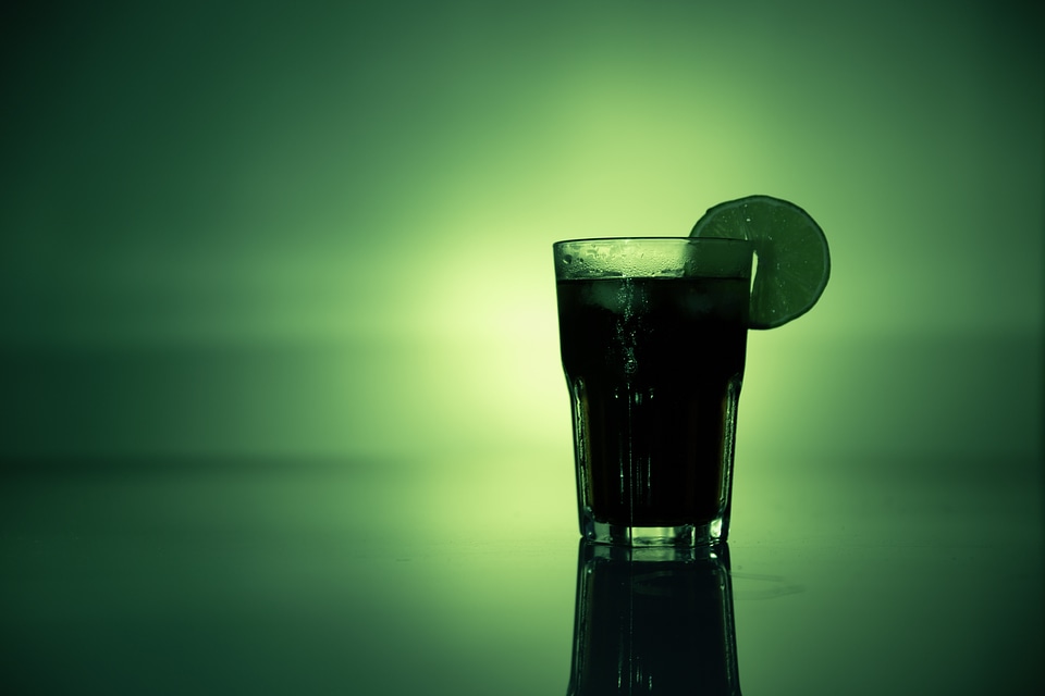 Alcoholic orange orange slice