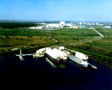 Four NASA Barges At Michoud Assembly Facility