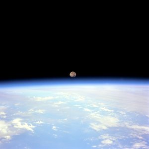 Moon Set Over Earth photo