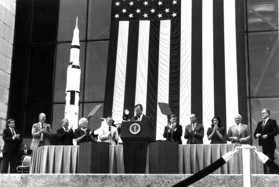 President George Bush And Apollo 11 Astronauts