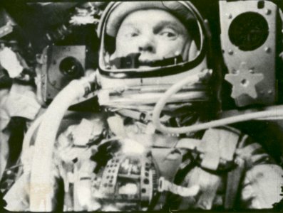 Astronaut John Glenn In A State Of Weightlessness During Friendship photo