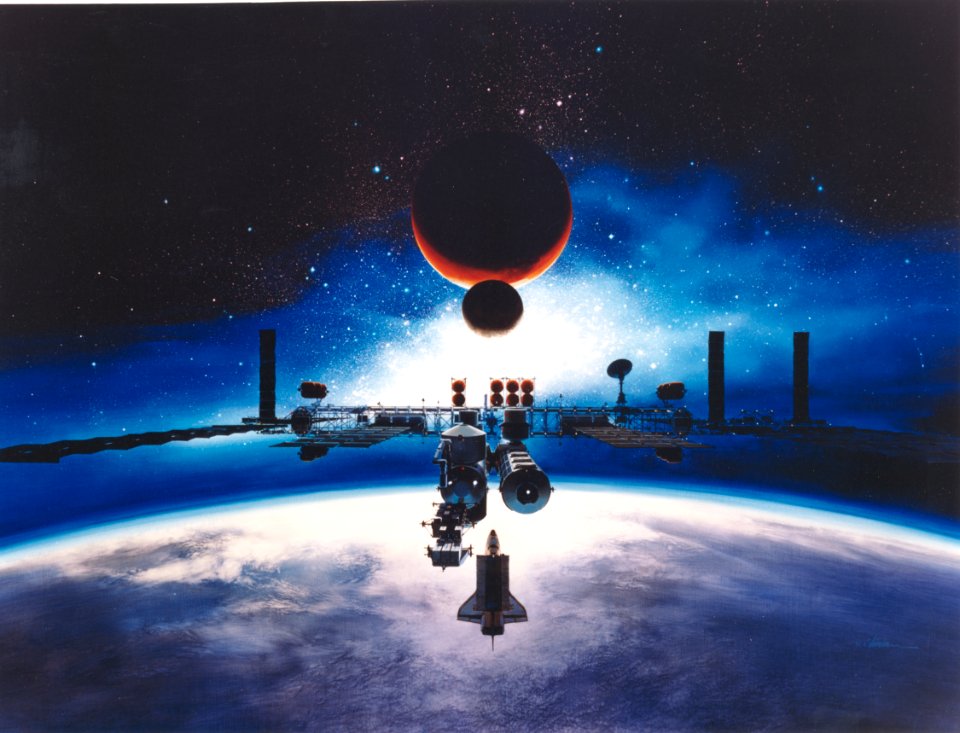 Artists Conception Of Space Station Freedom