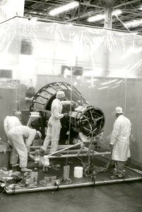 Technicians Working In The McDonnell White Room On The Mercury photo