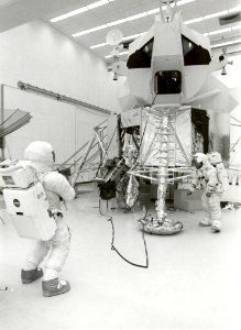 Apollo 13 Astronauts Practice Moonwalk At KSC