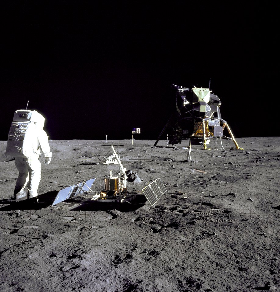 Aldrin Looks Back At Tranquility Base