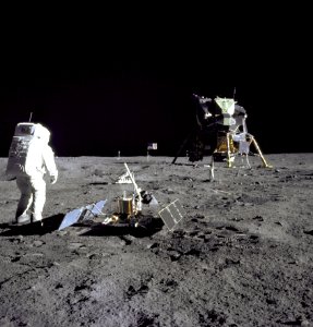 Aldrin Looks Back At Tranquility Base