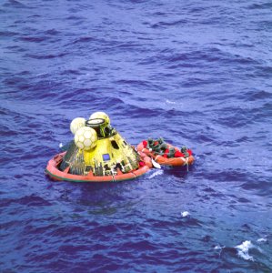 Apollo 11 Crew In Raft Before Recovery