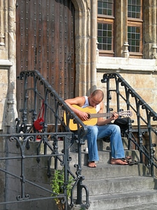 Man guitar acoustic
