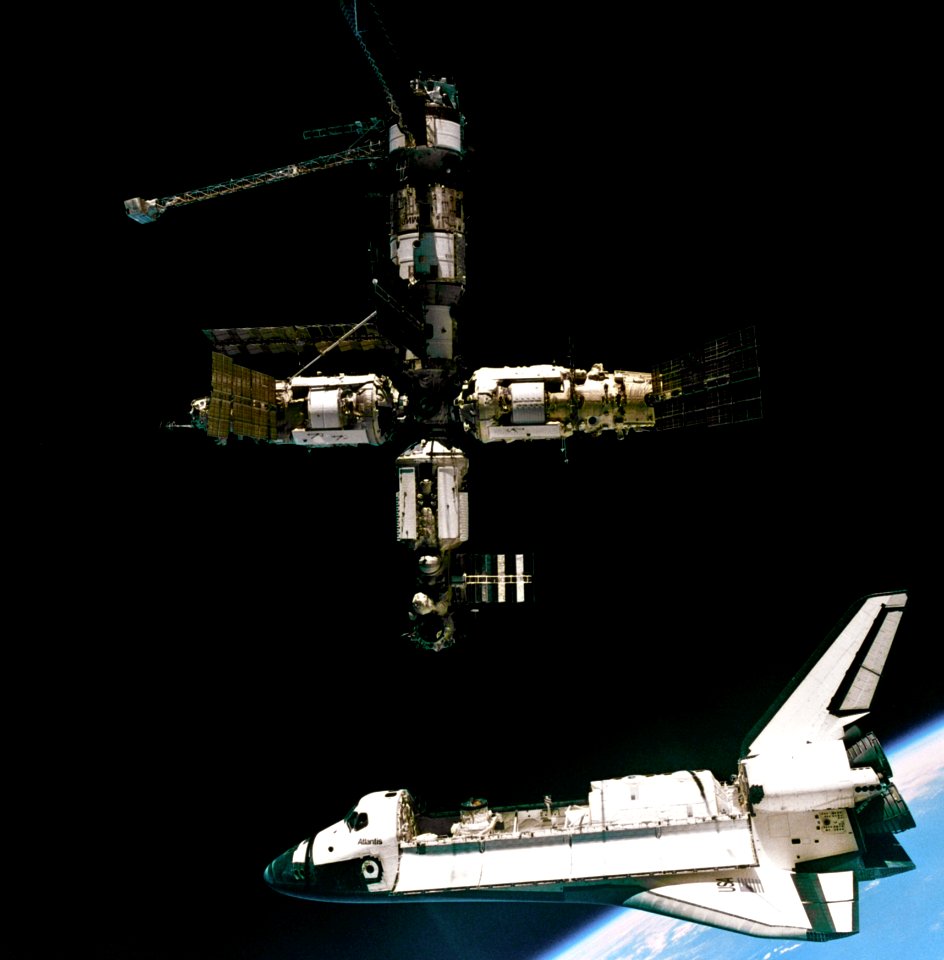 Atlantis Departing Mir