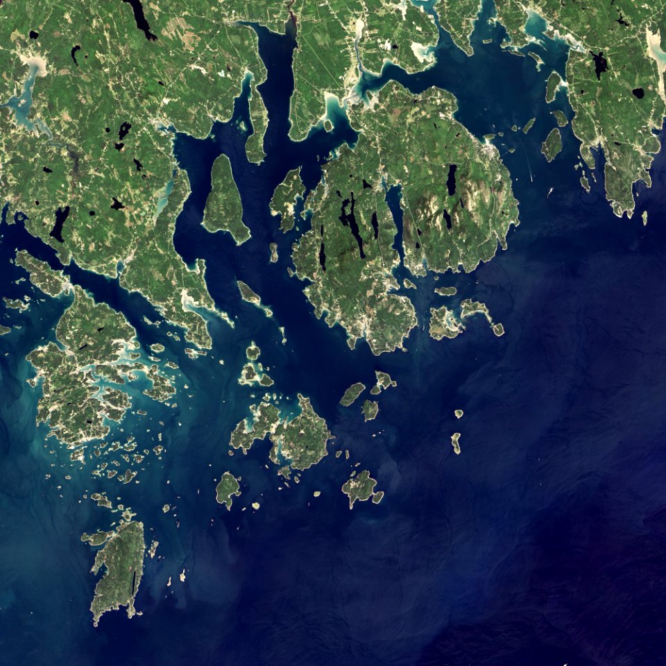 Landsat View Of Acadia National Park