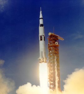 Apollo 11 Launched Via Saturn V Rocket photo