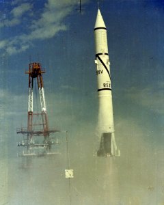 The First Redstone Rocket Firing