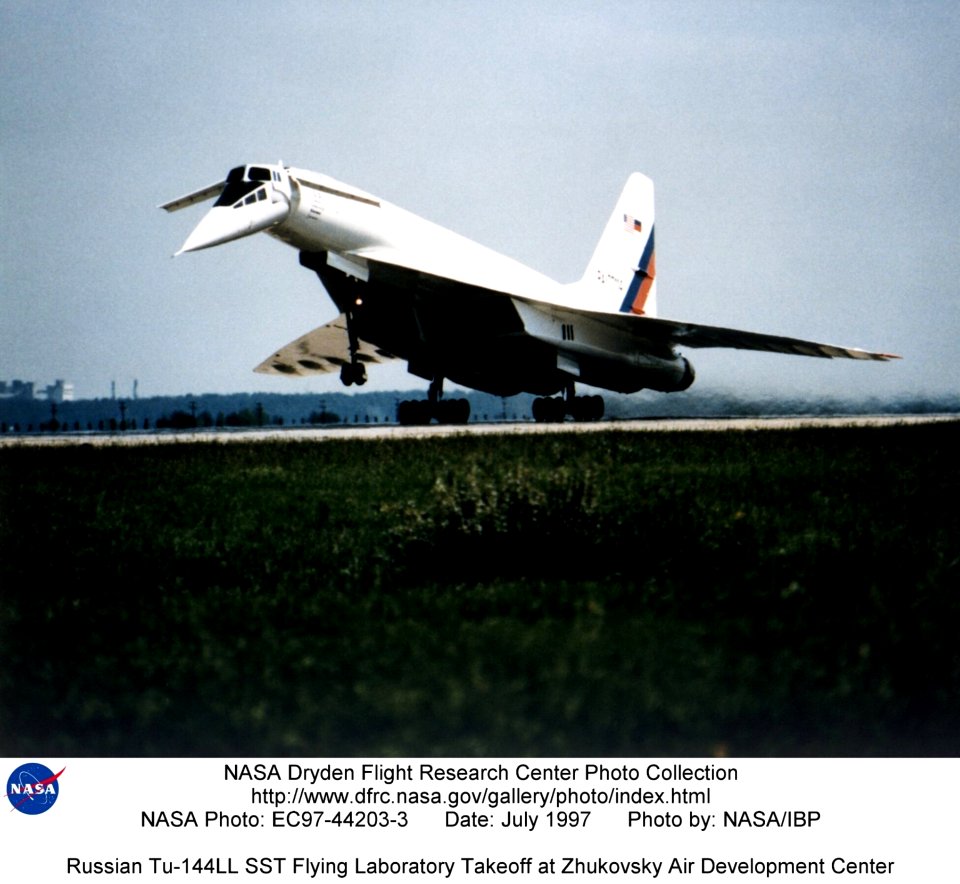 Russian Tu-144LL SST Flying Laboratory Takeoff At Zhukovsky Air Development Center