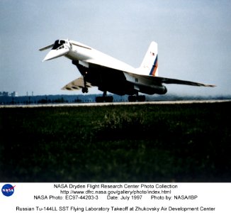 Russian Tu-144LL SST Flying Laboratory Takeoff At Zhukovsky Air Development Center