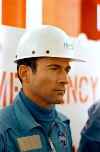 John Young During Apollo 10 Pad Egress Training