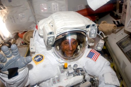 Extravehicular Mobility Unit (EMU) Preparations For STS-119 Extravehicular Activity (EVA) 2 photo