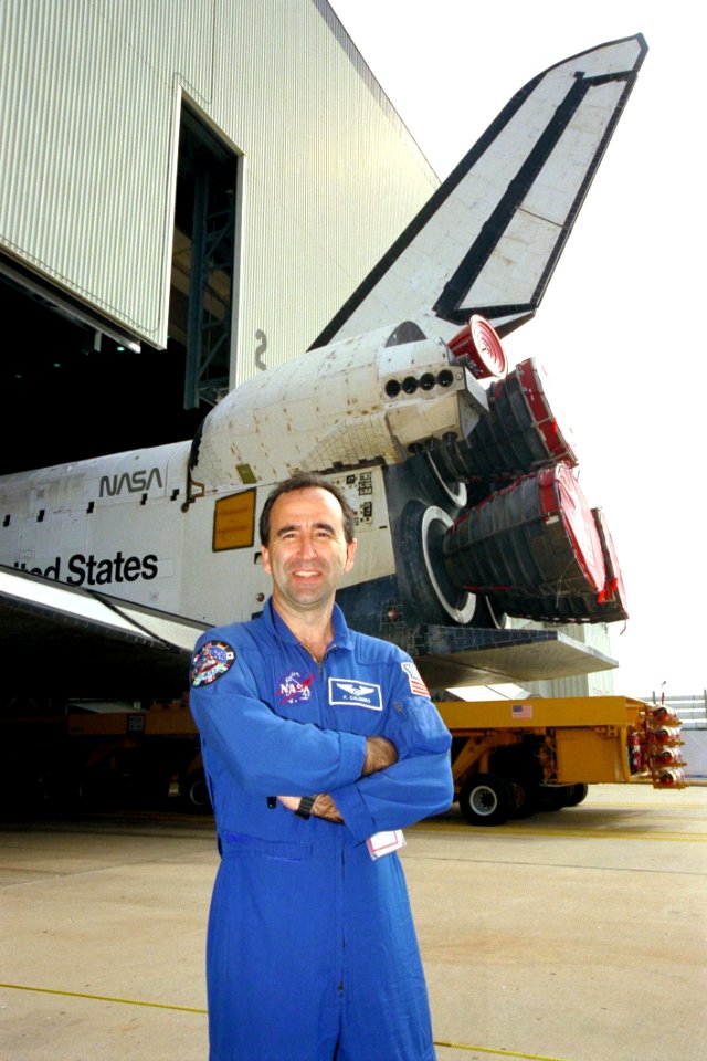 Astronaut Frank Caldeiro With Discovery