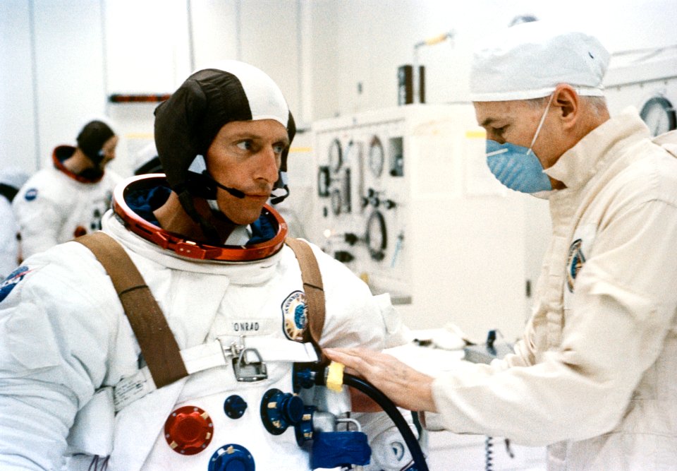 Pete Conrad Suits Up For Skylab Launch