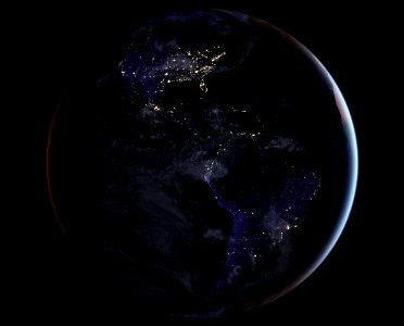Full-Hemisphere Views Of Earth At Night