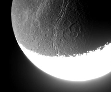 Saturns Moon Dione photo