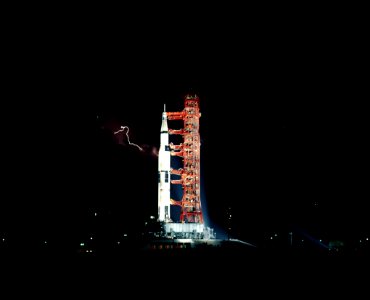 Lightning Around The Apollo 15 Stack Prior To Launch photo