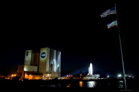 STS 135 Roll Out