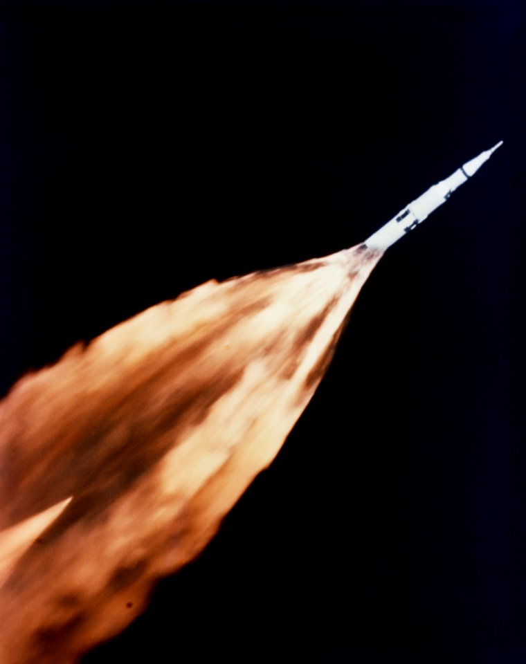 Apollo 6 Launch - From Chase Plane