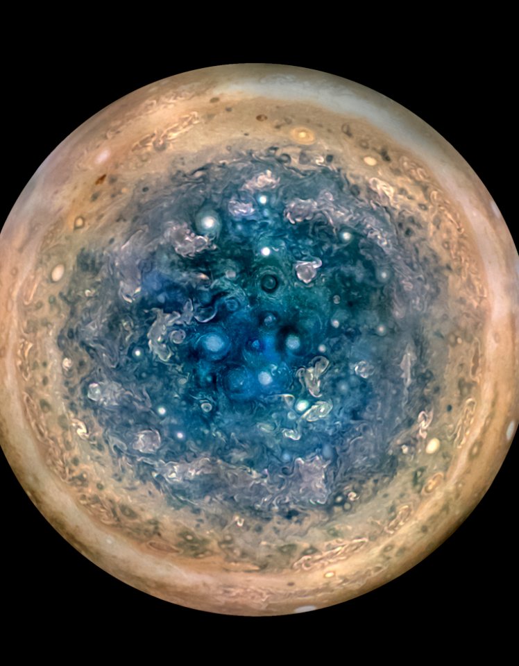 South Pole Of Jupiter As Seen By Juno Spacecraft