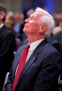 Cernan At Armstrong Memorial Service photo