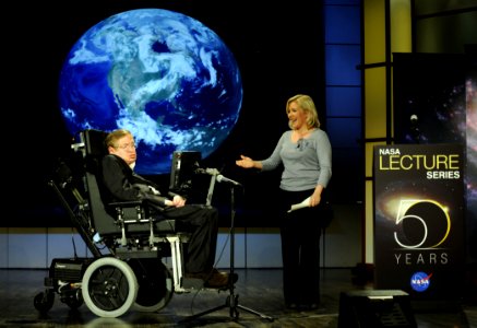 Stephen Hawking Speaks At NASA 50th photo
