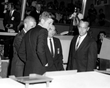 President Kennedy Tours Mercury Control Center