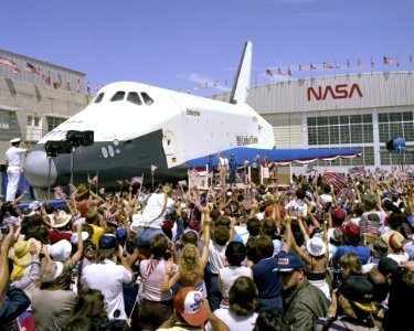 President Reagan At STS-4 Landing