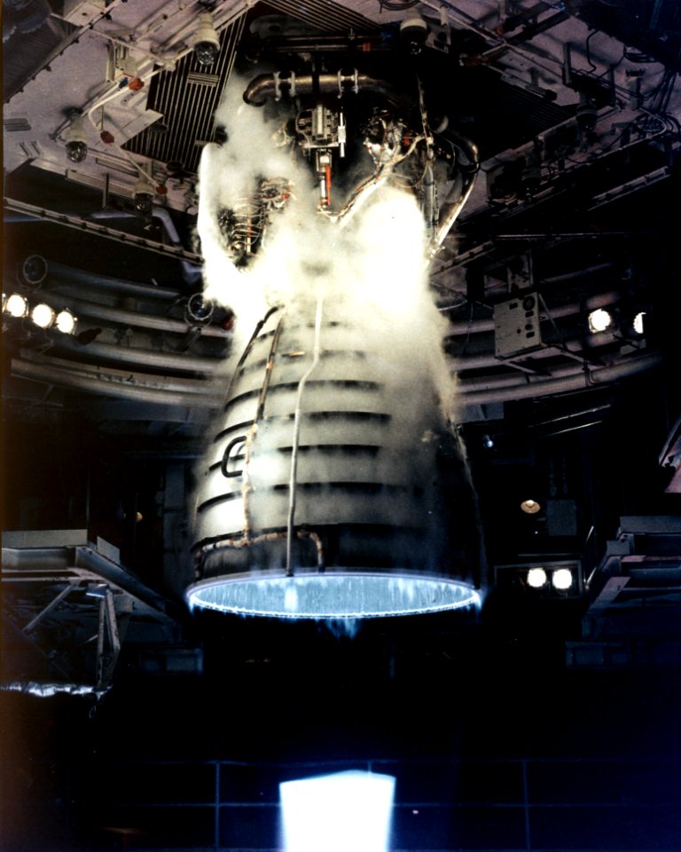 Shuttle Main Engine Test Firing