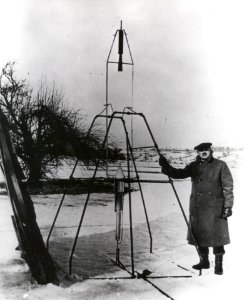 First Flight Of A Liquid Propellant Rocket