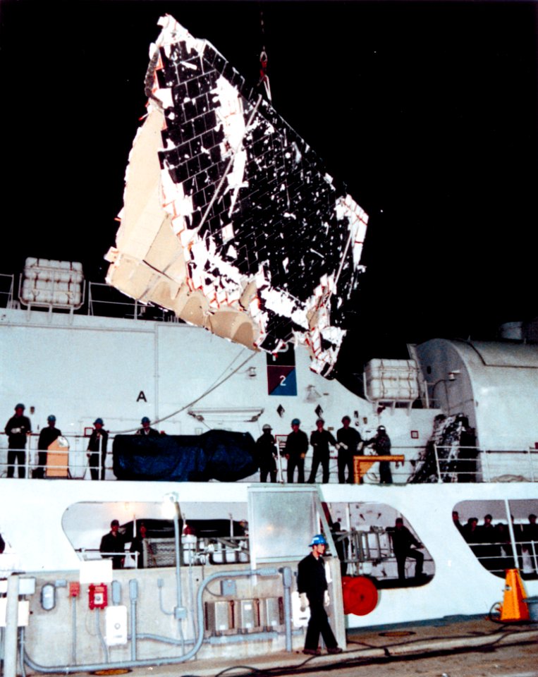 STS-51-L Debris Aboard The USCG Cutter Dallas