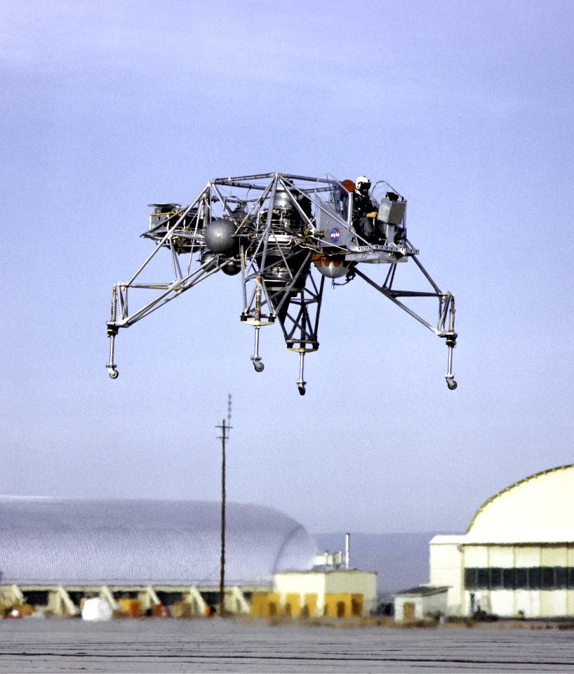 Lunar Landing Research Vehicle In Flight