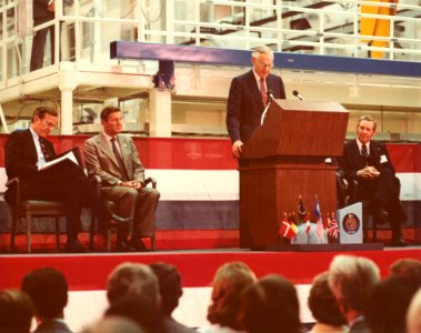 Spacelab Arrival Ceremony At Kennedy Space Center photo