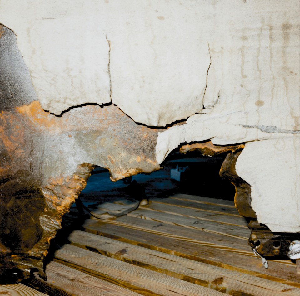 STS-51-L Recovered Debris (Burn Marks On The SRM)
