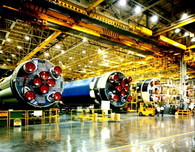 The First Stages Of Saturn IB In Final Assembly