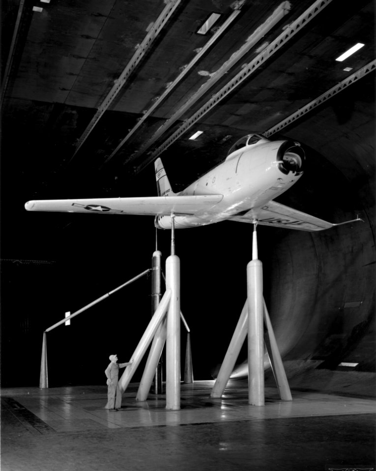 F-86 In Full Scale Wind Tunnel At Ames